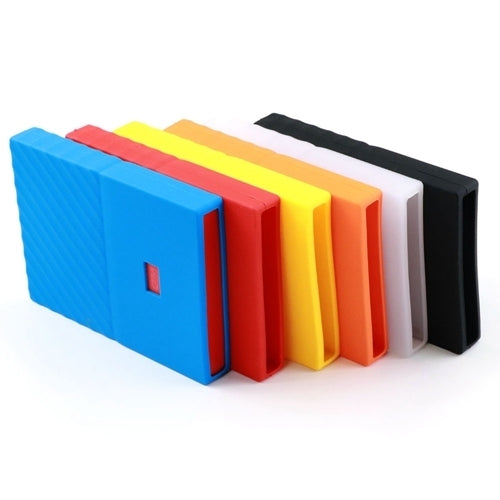 2 PCS 2.5 inch Scratch-resistant All-inclusive Portable Hard Drive Silicone Case for WD My Passport 1TB Portable Hard Drive, without Vents(Pink)