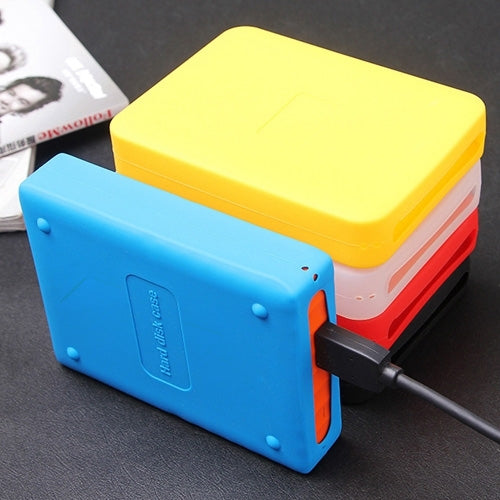 2 PCS 2.5 inch Scratch-resistant All-inclusive Portable Hard Drive Silicone Case for WD My Passport 1TB Portable Hard Drive, without Vents(Pink)