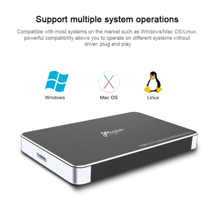 SATA 2.5 inch USB3.0 Interface External Solid State Drive Enclosure for Laptops