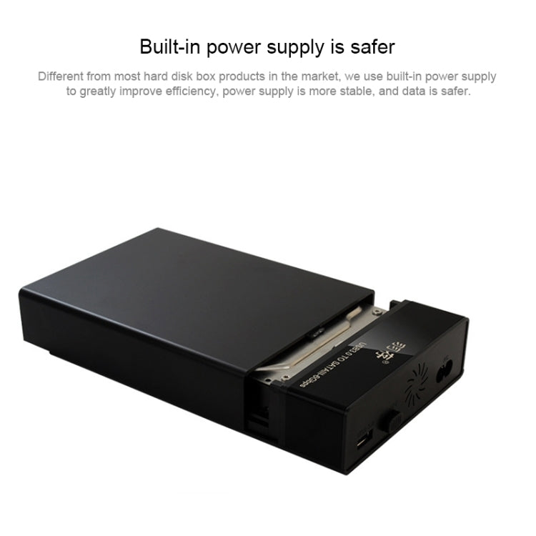 Universal SATA 2.5 / 3.5 inch USB3.0 Interface External Solid State Drive Enclosure for Laptops / Desktop Computers, The Maximum Support Capacity: 10TB