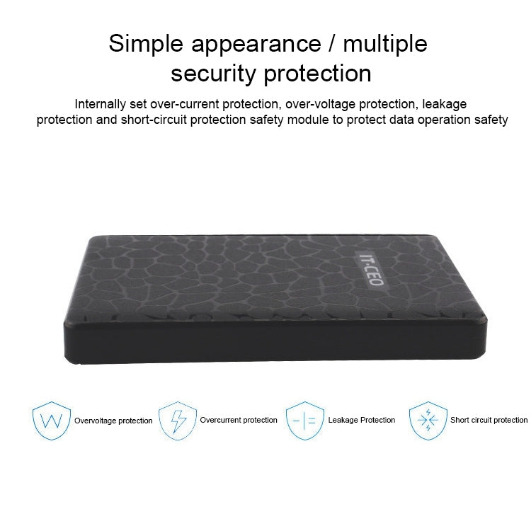 IT-CEO IT-713 2.5 inch Micro B SATA Interface Push-cover HDD Enclosure