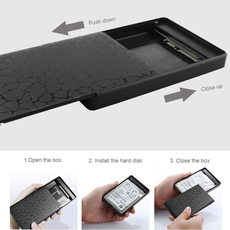 IT-CEO IT-713 2.5 inch Micro B SATA Interface Push-cover HDD Enclosure