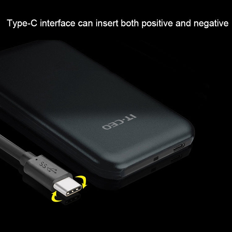 IT-CEO IT-700C 2.5 inch USB-C / Type-C SATA Interface SSD Enclosure, The Maximum Support Capacity: 6TB
