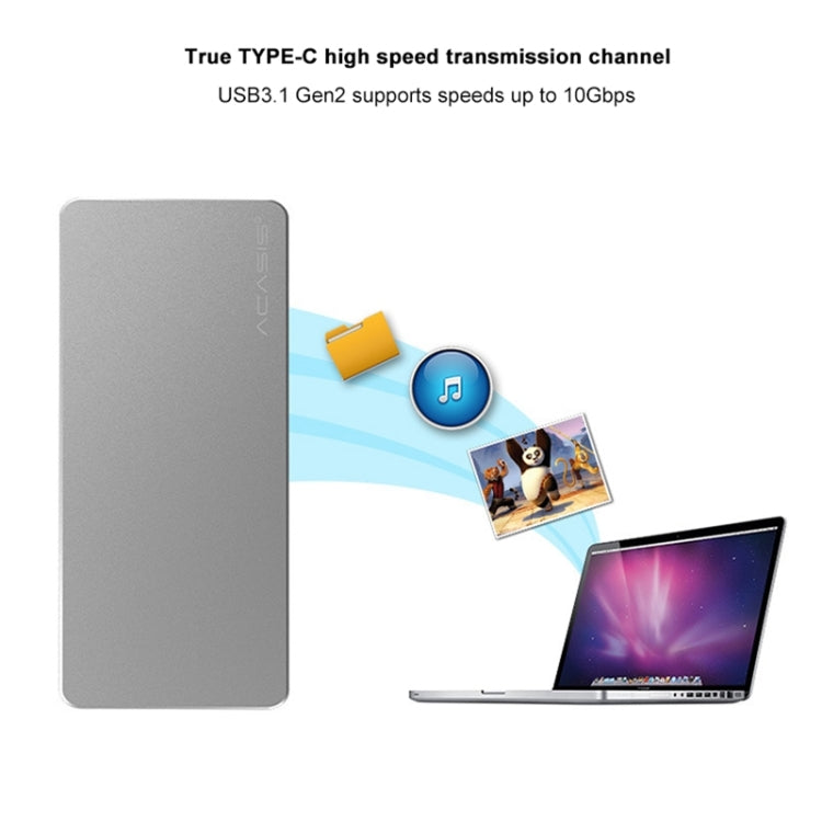 FA-NVME M.2 NVME to USB 3.1 Gen2 USB-C / Type-C Solid State Drive Enclosure, The Maximum Support Capacity: 2TB