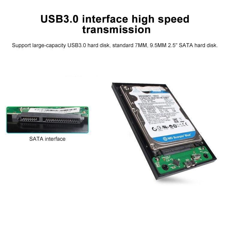 SSK 088 SATA 2.5 inch USB 3.0 Interface ABS HDD Enclosure