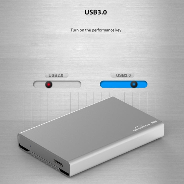 Blueendless U23Q SATA 2.5 inch Micro B Interface HDD Enclosure with Micro B to USB Cable, Support Thickness: 10mm or less
