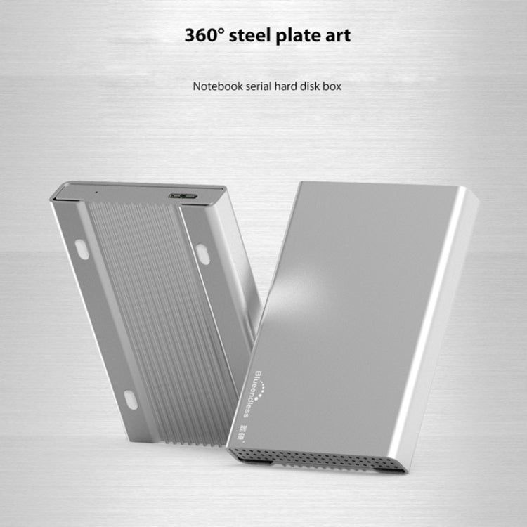 Blueendless U23Q SATA 2.5 inch Micro B Interface HDD Enclosure with Micro B to USB Cable, Support Thickness: 12.5mm or less