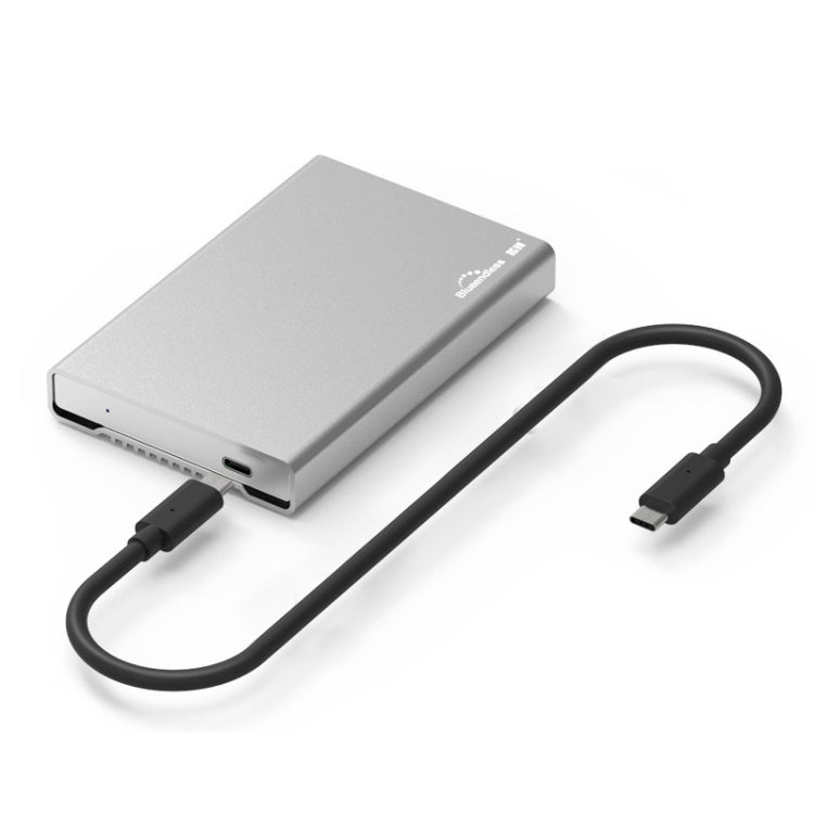 Blueendless U23Q SATA 2.5 inch Micro B Interface HDD Enclosure with USB-C / Type-C to USB-C / Type-C Cable, Support Thickness: 1cm or less