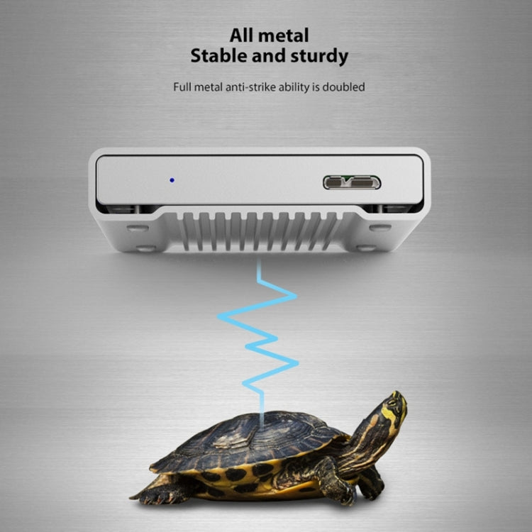 Blueendless U23Q SATA 2.5 inch Micro B Interface HDD Enclosure with USB-C / Type-C to USB-C / Type-C Cable, Support Thickness: 1cm or less