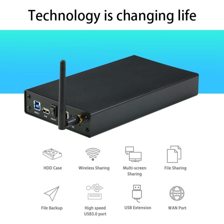 SATA 3.5 inch USB 3.0 Interface Wireless HDD Enclosure