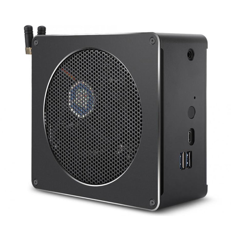 Mini PC for Intel Core 8th Gen i7-8750H 4G + 128G Six Core 2.2-4.1GHz, with Fan & Antenna, Support Bluetooth 4.2 & 2.4G / 5.0G Dual-band WiFi & RJ45 Gigabit Wired Network Card(Black)
