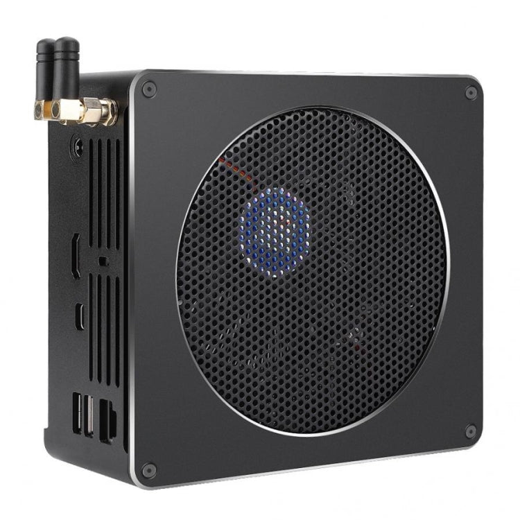 Mini PC for Intel Core 8th Gen i7-8750H 8G+256G Six Core 2.2-4.1GHz, with Fan & Antenna, Support Bluetooth 4.2 & 2.4G / 5.0G Dual-band WiFi & RJ45 Gigabit Wired Network Card(Black)
