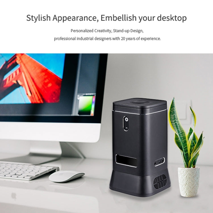 Portable Multifunction Mini PC for Intel 4G+64G, Built-in 2 Megapixel Camera & Sound Absorbing Noise Reduction Microphone, Support Voice Communication & 4K Ultra Clear Video Interactive & Speaker(Black)