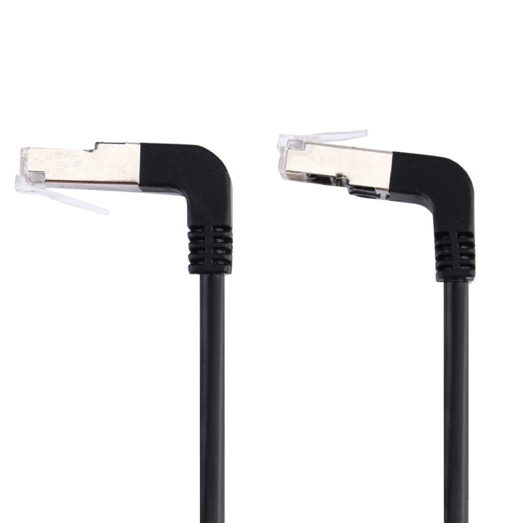 40cm RJ45 Male Bent Upward to RJ45 Male Bent Down Network LAN Cable