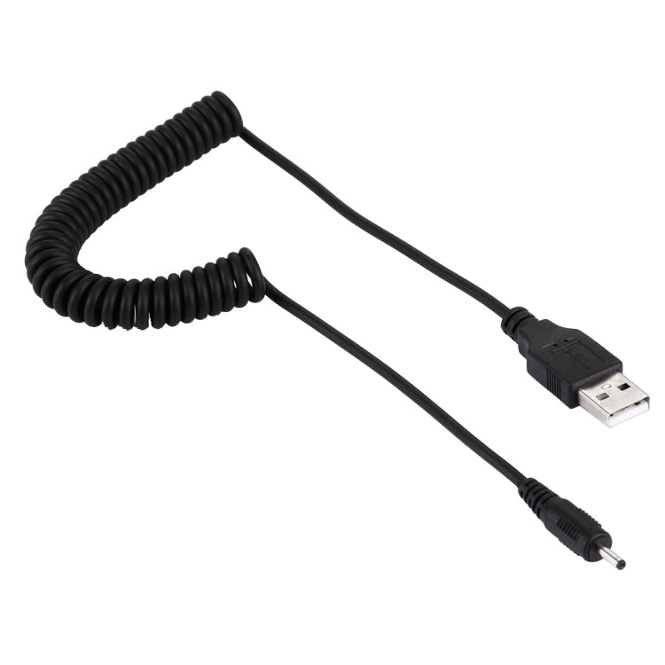1A USB 2.0 Male to DC 2mm Male Retractable Coiled Charger Cable, Coiled Cable Stretches to 1.5m, For Nokia Mobile Phones