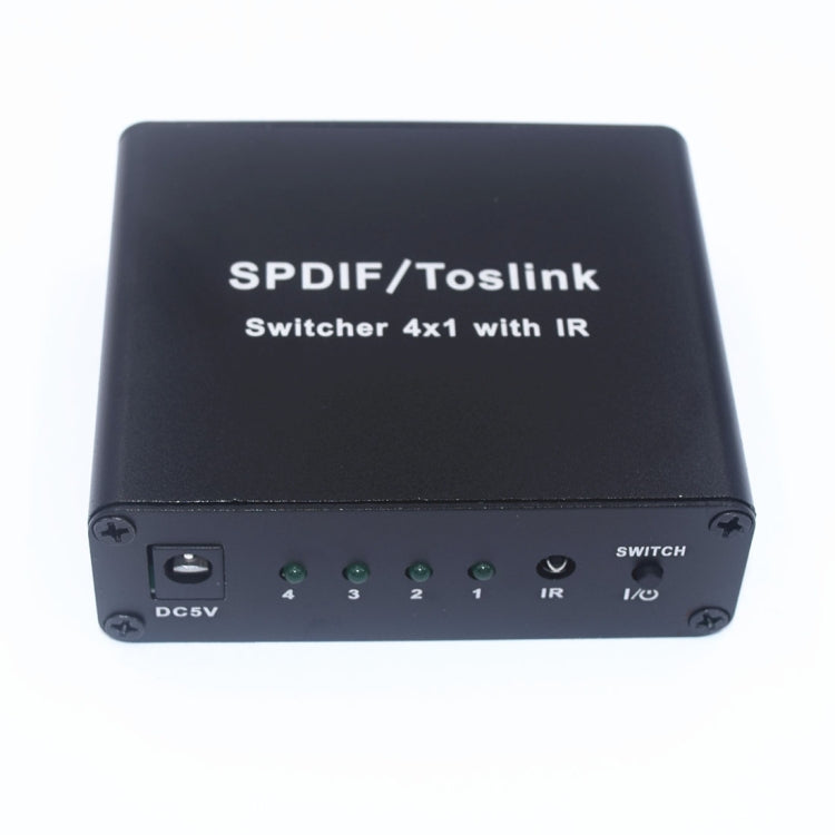 NK-S41 Full HD SPDIF / Toslink Digital Optical Audio 4 x 1 Switcher Extender with IR Remote Controller
