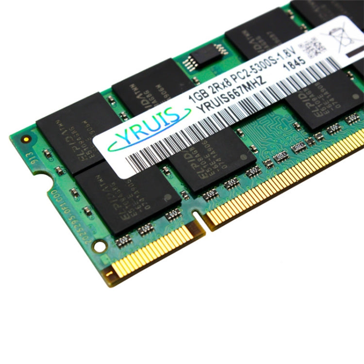 YRUIS DDR2 667MHz 1GB 533/667/800 Memory RAM Module Compatible for Laptop