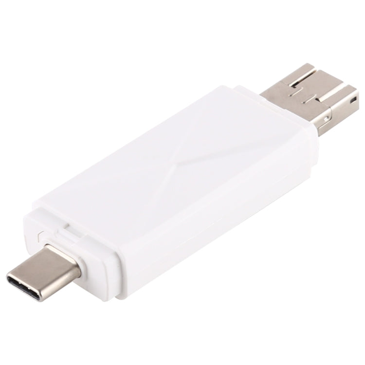 USB-C / Type-C + SD + TF + Micro USB to USB 2.0 Card Reader