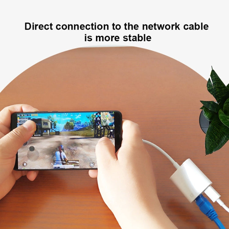 NK-1035 TC 2 in 1 USB-C / Type-C Male to Ethernet + Type-C Power Female Adapter