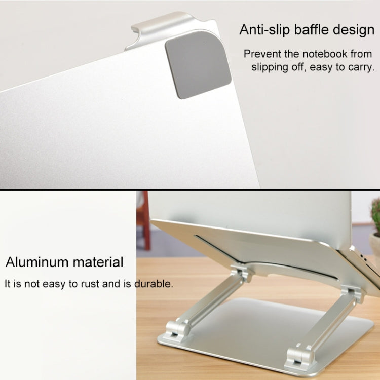 Adjustable Height Laptop Stand Aluminum Alloy Notebook Cooling Platform Holder, Style: Ordinary