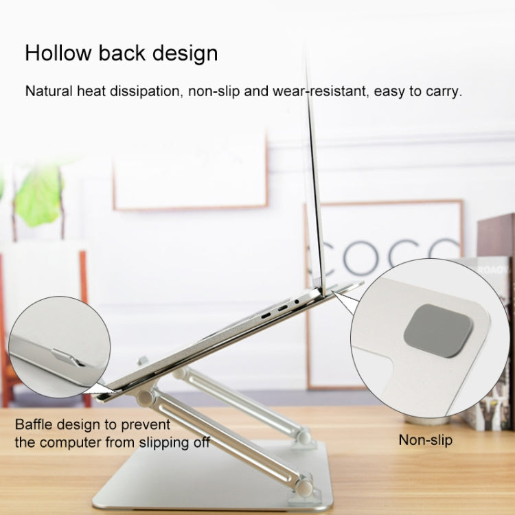 Adjustable Height Laptop Stand Aluminum Alloy Notebook Cooling Platform Holder, Style: Ordinary
