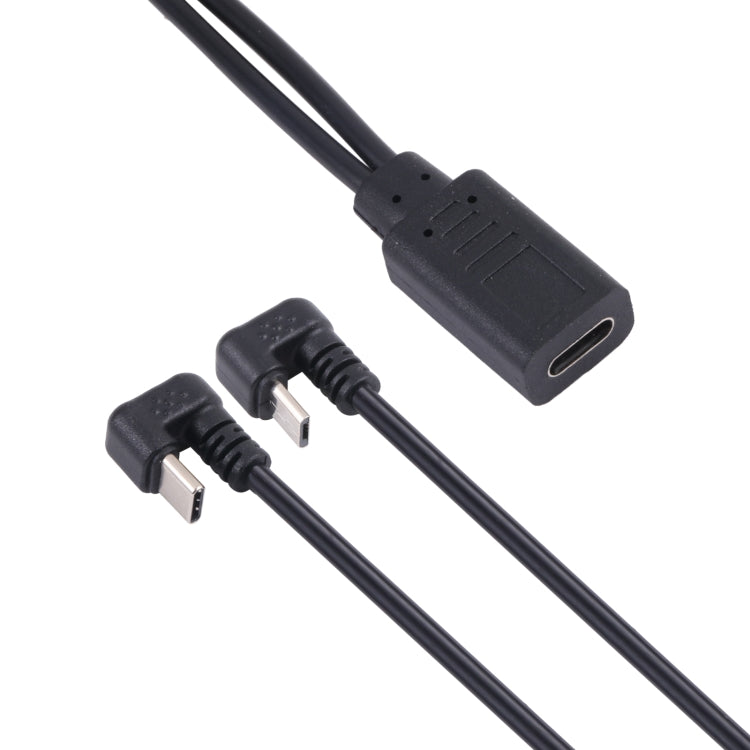 U-shaped USB-C / Type-C Male + Micro USB Male to USB-C / Type-C Female Cable