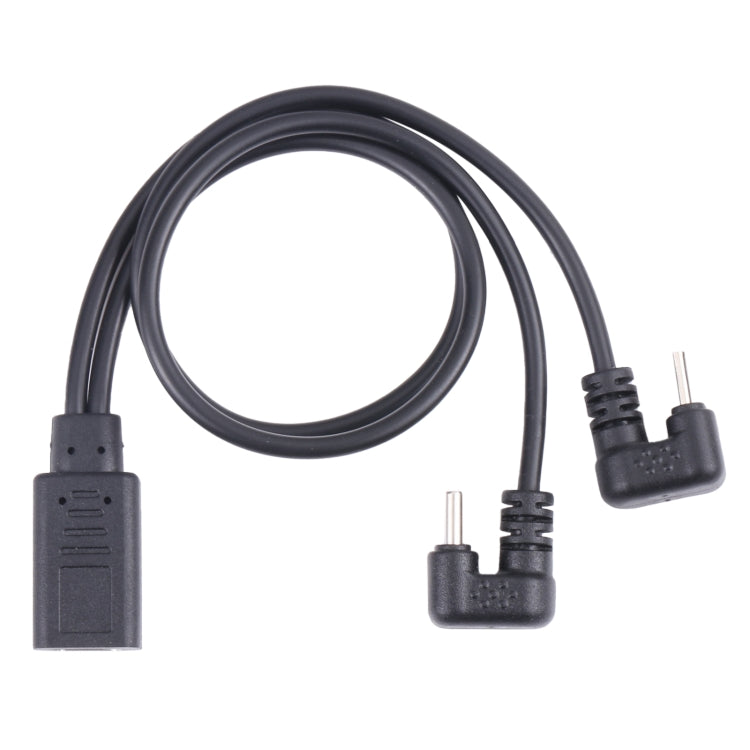 U-shaped USB-C / Type-C Male + Micro USB Male to USB-C / Type-C Female Cable