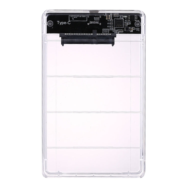 2.5 inch SATA HDD USB 3.1 USB-C / Type-C External Hard Drive Enclosure Storage Case(Transparent)