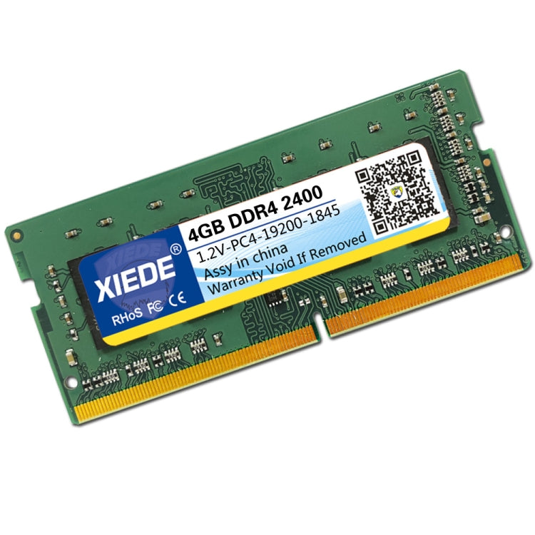 XIEDE DDR4 2400MHz 4GB PC4-19200 Memory RAM Module for Laptop