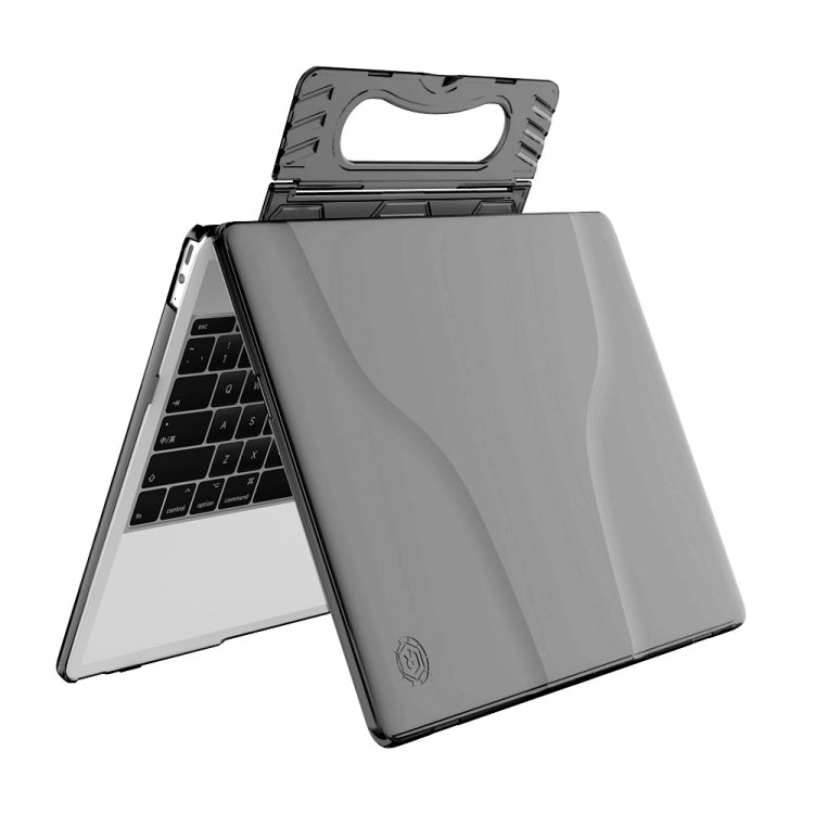 Split Waterproof PC Crystal Laptop Protective Case for Huawei MateBook 13 inch, with Stand & Handle