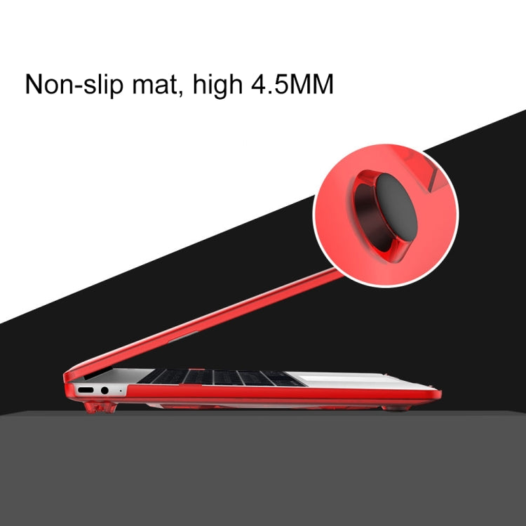 Split Waterproof PC Crystal Laptop Protective Case for Huawei MateBook 13 inch, with Stand & Handle