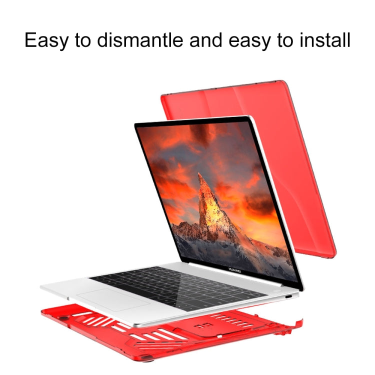 Split Waterproof PC Crystal Laptop Protective Case for Huawei MateBook 13 inch, with Stand & Handle