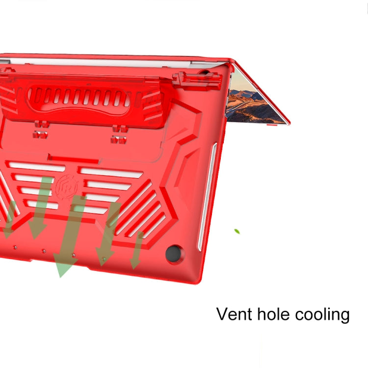 Split Waterproof PC Crystal Laptop Protective Case for Huawei MateBook X Pro, with Stand & Handle