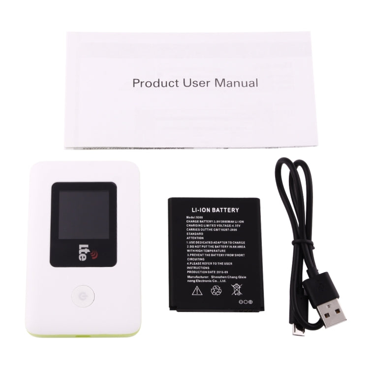 D6 100Mbps 4G LTE Wireless WiFi Router with LCD Screen, Sign Random Delivery(White)