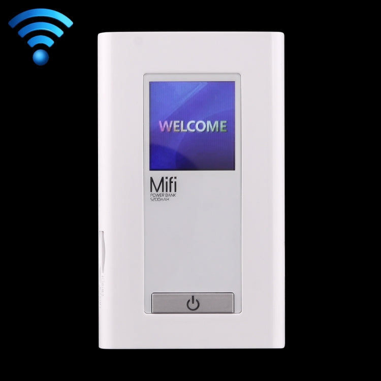 LY10 100Mbps 4G LTE Wireless WiFi Router with LCD Screen, 5200mAh Battery, Sign Random Delivery(White)