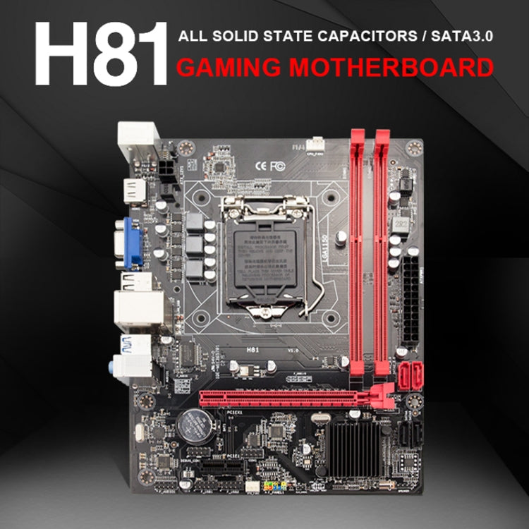 H81 DDR3 Desktop Computer Mainboard, Supports for LGA 1150 Series Processors