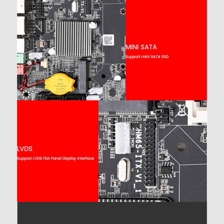 HM65 DDR3 IPC Desktop Computer Mainboard, Support for Intel i7 / i5 / i3 Series CPU