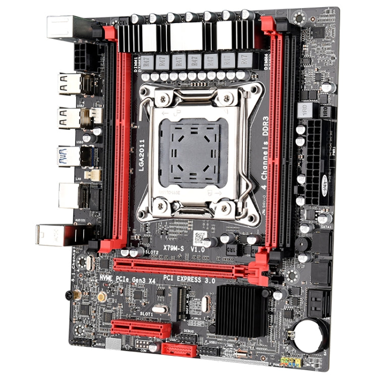 X79M-S 3.0 DDR3 Desktop Computer Mainboard with M.2 NVME Interface, Support for LGA 2011 Pin Series Processor, Discrete Graphics
