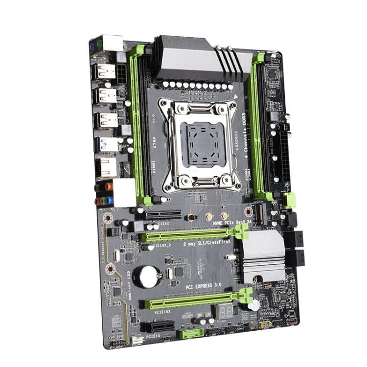 X79P DDR3 Desktop Computer Mainboard, Support for Intel E5 & E5V2 & Core i7 Series 2011 Pin Processor, Discrete Graphics