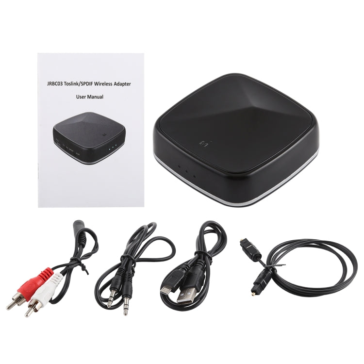 JRBC03 2 in 1 Toslink / SPDIF Optical Bluetooth Audio Receiver Transmitter Adapter (Black)