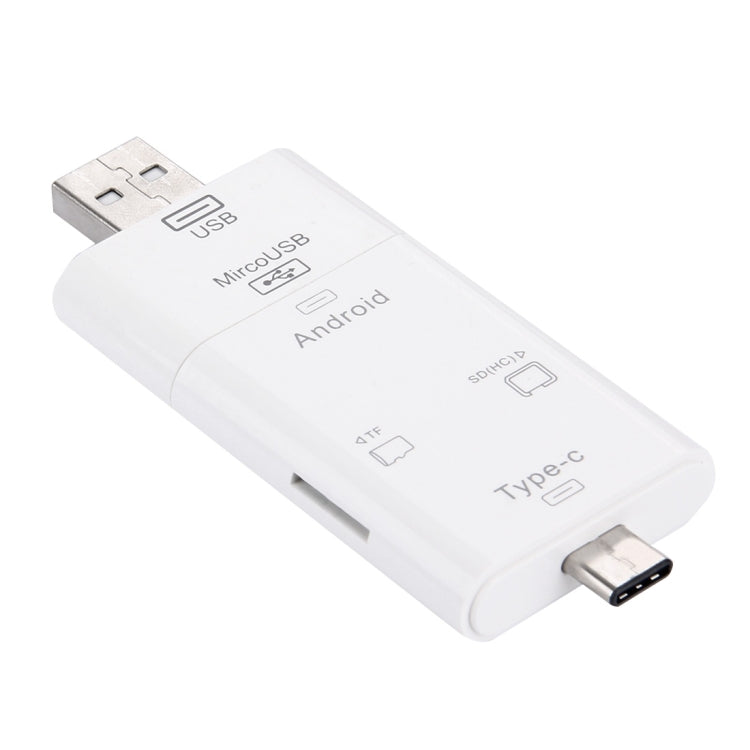 3 in 1 USB-C / Type-C 3.1 to Micro USB + SD(HC) + Micro SD Card Reader Adapter with OTG Function & USB Adapter for Macbook / Google Chromebook / Nokia N1 / Letv