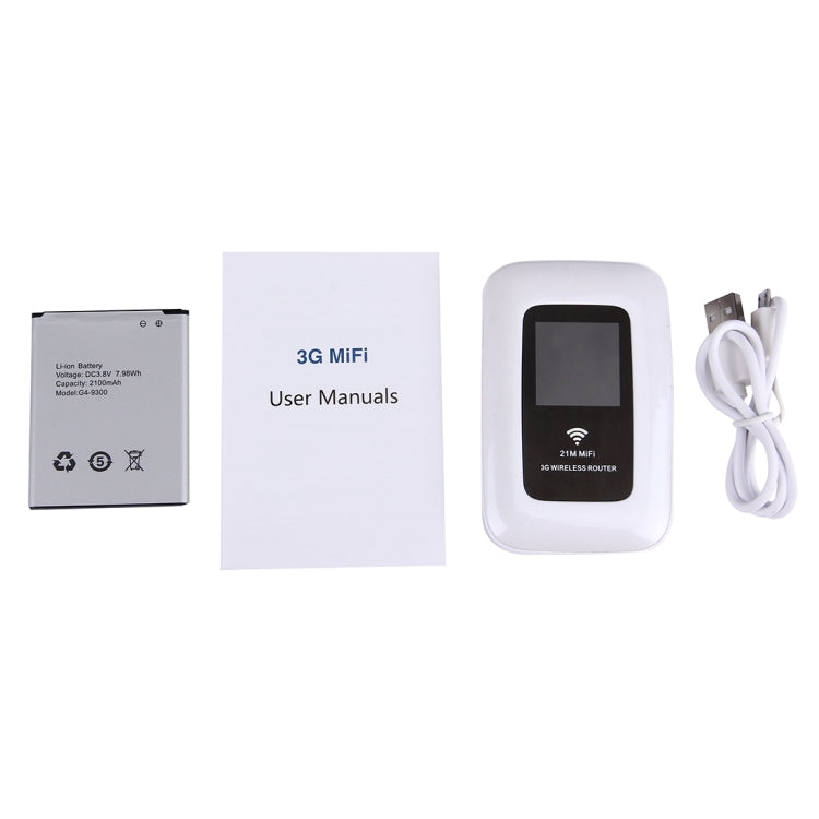 LY80 Pocket 21Mbps High Speed 3G Wireless Mobile Terminal Wifi Router(White)