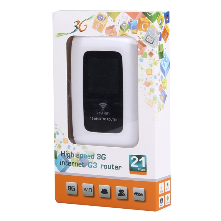 LY80 Pocket 21Mbps High Speed 3G Wireless Mobile Terminal Wifi Router(White)