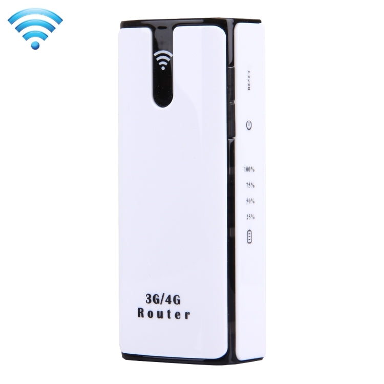 LY50 3G High Speed 21.6Mbps WCDMA HSPA+ Mini Mobile WiFi Router, Support 4400mAh Power Bank Charger(White)