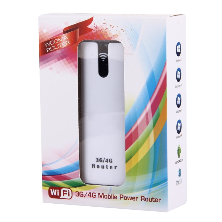 LY50 3G High Speed 21.6Mbps WCDMA HSPA+ Mini Mobile WiFi Router, Support 4400mAh Power Bank Charger(White)