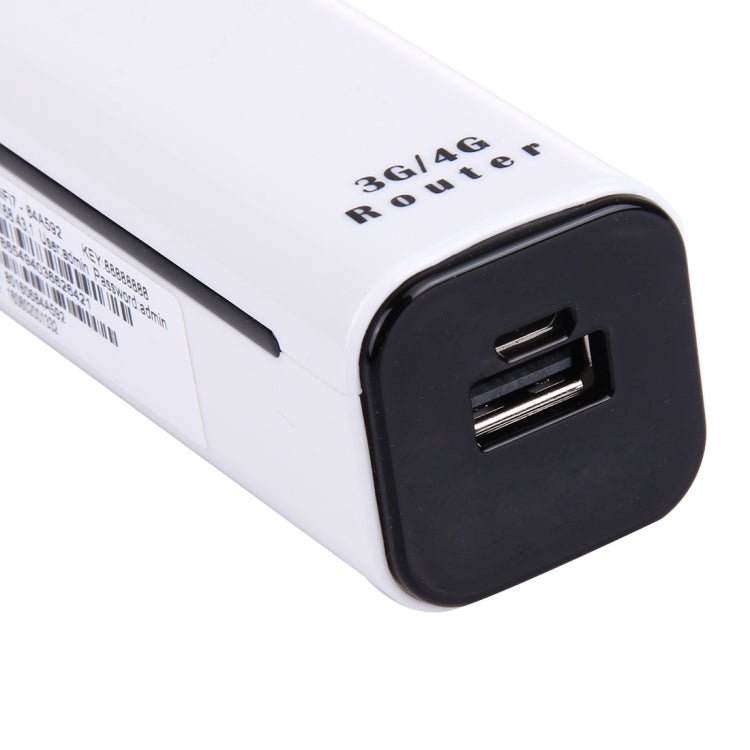 LY40 3G High Speed 7.2Mbps WCDMA HSPA+ Mini Mobile WiFi Router, Support 2200mAh Power Bank Charger(White)
