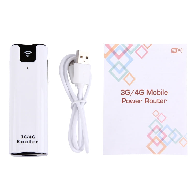 LY40 3G High Speed 7.2Mbps WCDMA HSPA+ Mini Mobile WiFi Router, Support 2200mAh Power Bank Charger(White)