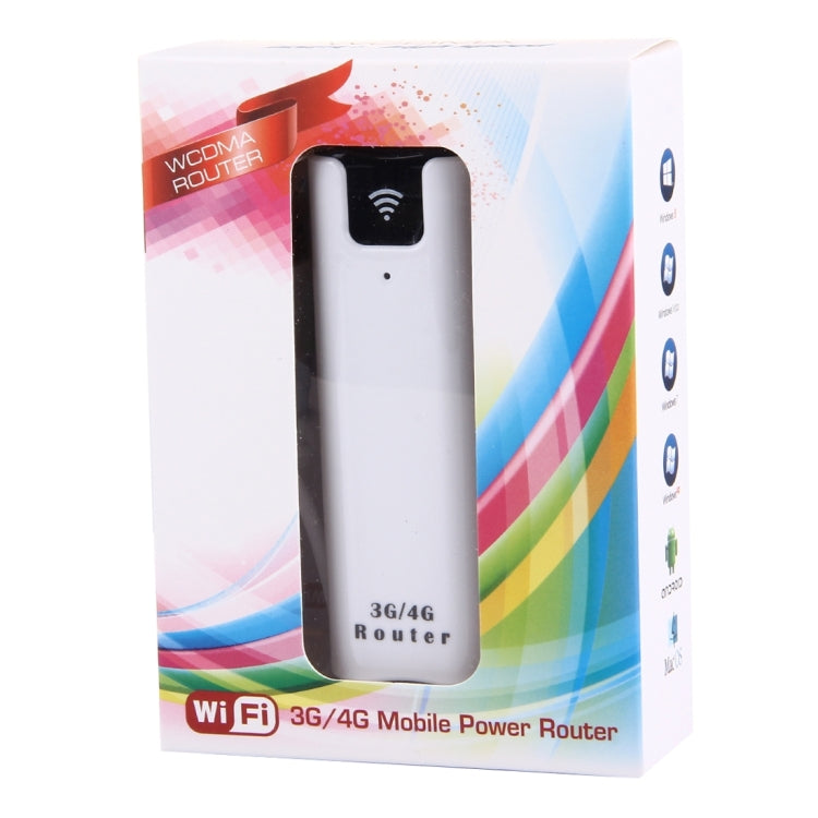 LY40 3G High Speed 7.2Mbps WCDMA HSPA+ Mini Mobile WiFi Router, Support 2200mAh Power Bank Charger(White)
