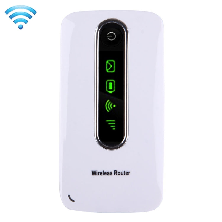 L10 3G Mini Mobile WiFi Router with LAN Port, Support 3000mAh Power Bank Charger(White)