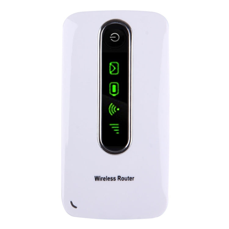 L10 3G Mini Mobile WiFi Router with LAN Port, Support 3000mAh Power Bank Charger(White)